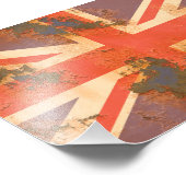 ヴィンテージ錆統一された付き王国国旗 フォトプリント            (角)