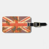ヴィンテージ錆統一された付き王国国旗 ラゲッジタグ (正面横)