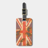 ヴィンテージ錆統一された付き王国国旗 ラゲッジタグ (正面縦)