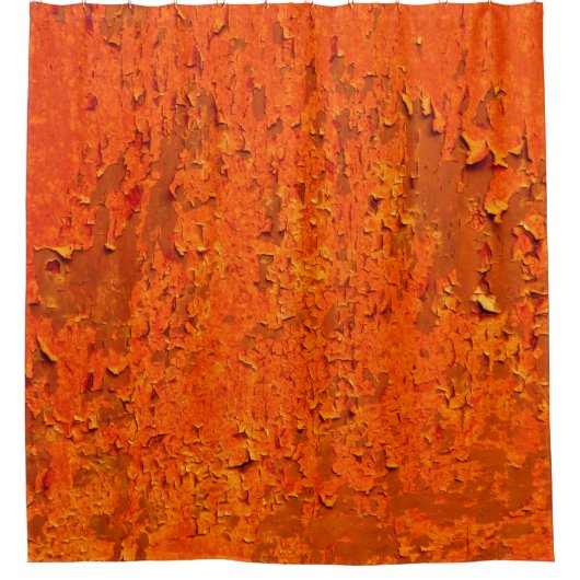 ヴィンテージ錆：古いテクスチャサーフェス シャワーカーテン (正面)