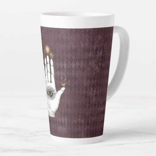 ヴィンテージ錬金術の謎の手 カフェラテマグ (右アングル)