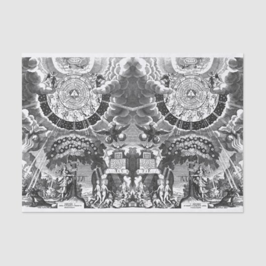 ヴィンテージ錬金術イラストレーション 薄葉紙 (正面)