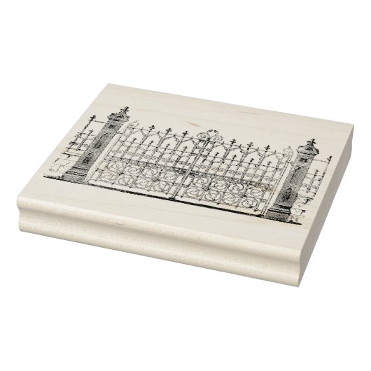 ヴィンテージ鍛錬鉄門ゴムアートスタンプ ラバースタンプ (スタンプ)