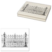 ヴィンテージ鍛錬鉄門ゴムアートスタンプ ラバースタンプ (押印)