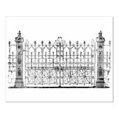 ヴィンテージ鍛錬鉄門ゴムアートスタンプ ラバースタンプ (インプリント)