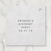 ヴィンテージ鍵とルビーレッドジェムストーン フェイバータグ (裏面)