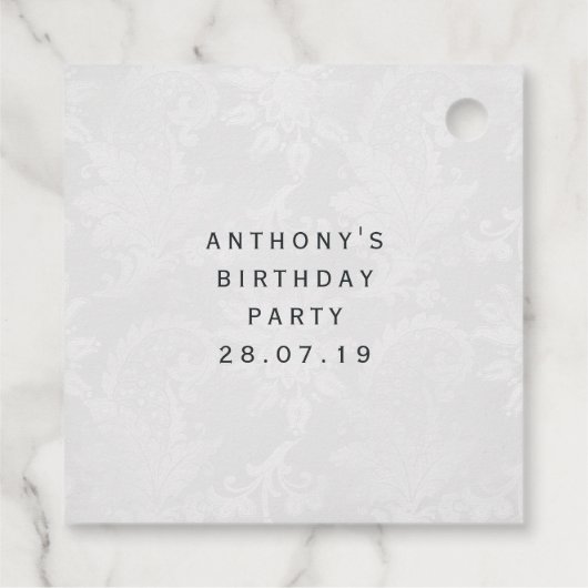 ヴィンテージ鍵とルビーレッドジェムストーン フェイバータグ (裏面)