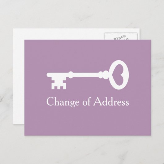 ヴィンテージ鍵の変更アドレス移動はがき 案内ポストカード (正面/裏面)