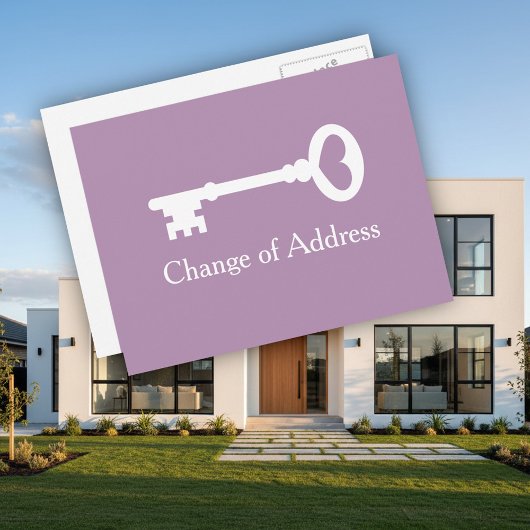 ヴィンテージ鍵の変更アドレス移動はがき 案内ポストカード