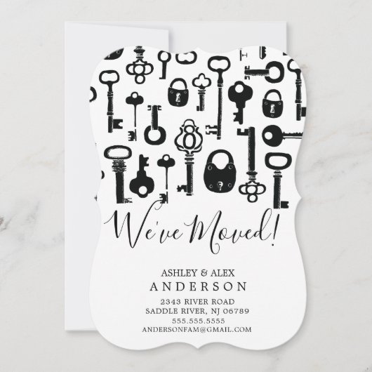 ヴィンテージ鍵の移動告知 案内状 (正面)