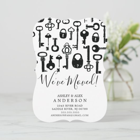 ヴィンテージ鍵の移動告知 案内状 (スタンド正面)