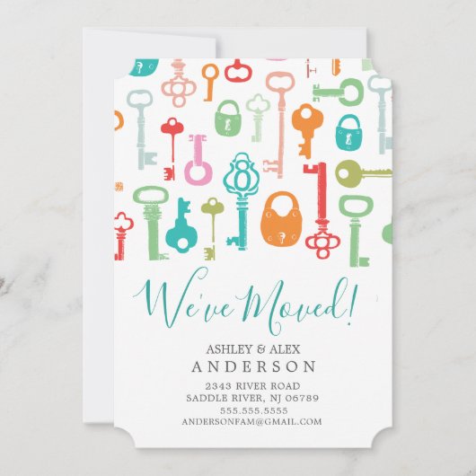 ヴィンテージ鍵の移動告知 案内状 (正面)