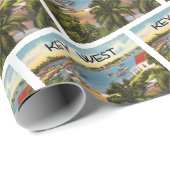 ヴィンテージ鍵ウェストフロリダシーン ラッピングペーパー (ロールコーナー)