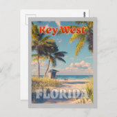 ヴィンテージ鍵ウェストフロリダ ポストカード (正面/裏面)