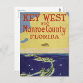 ヴィンテージ鍵ウェストモンローカウンティフロリダポストカード ポストカード (正面/裏面)