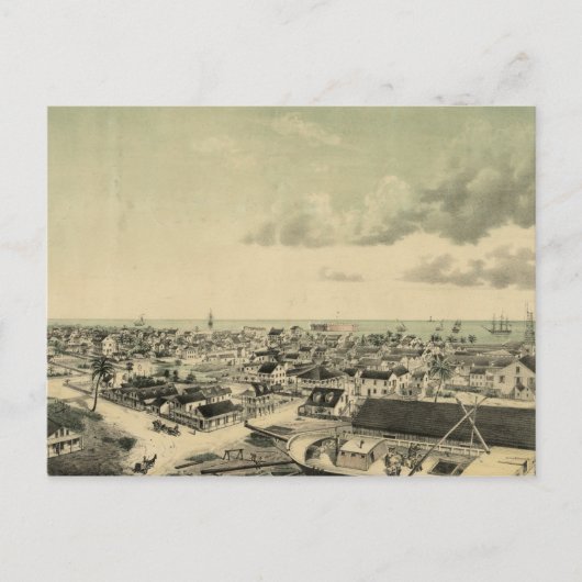 ヴィンテージ鍵ウエストイラストレーション ポストカード (正面)