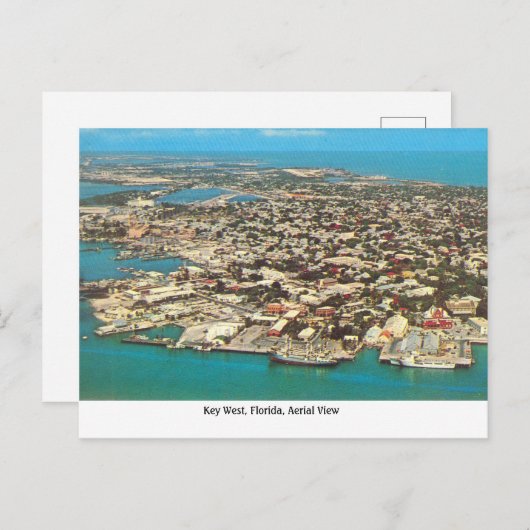 ヴィンテージ鍵ウエストフロリダエアリアルビューポストカード ポストカード (正面/裏面)