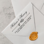 ヴィンテージ鍵カスタムウェディング名&差出人住所 セルフインキングスタンプ