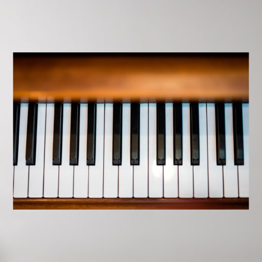 ヴィンテージ鍵ピアノのトップビュー。抽象芸術、antiq ポスター (正面)