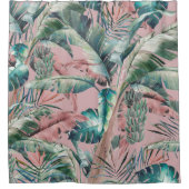 ヴィンテージ鍵ラルゴバナナパームシャワーカーテン シャワーカーテン (正面)