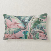 ヴィンテージ鍵ラルゴバナナパームランバーピロー