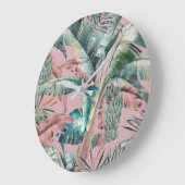 ヴィンテージ鍵ラルゴバナナパームラージクロック ラージ壁時計 (傾斜)