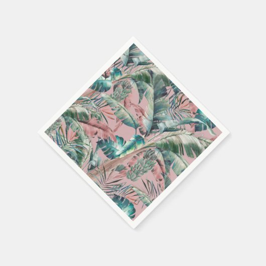 ヴィンテージ鍵ラルゴバナナパーム紙ナプキンズ スタンダードカクテルナプキン (角)