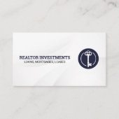 ヴィンテージ鍵ロゴ |実在財産 名刺 (正面)