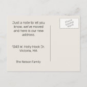 ヴィンテージ鍵住所の変更ポストカード 案内ポストカード (裏面)