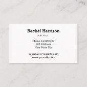 ヴィンテージ鍵実在エステートインテリアデザイナの評価 名刺 (裏面)