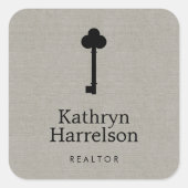 ヴィンテージ鍵実在不動産仲介業者インテリア設計者 スクエアシール (正面)