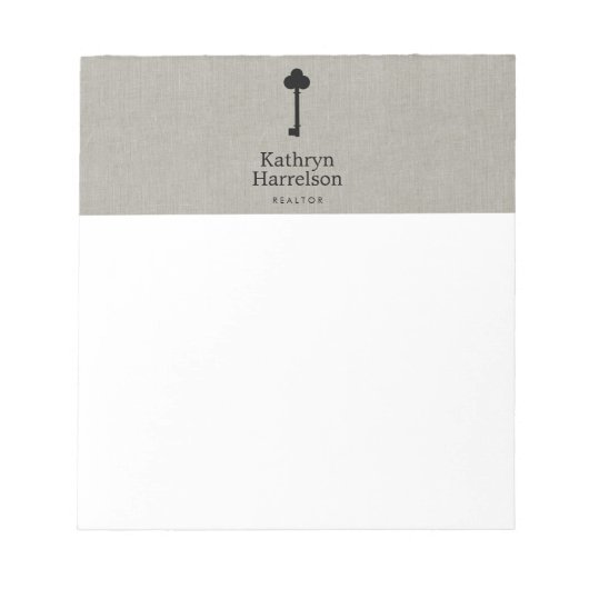 ヴィンテージ鍵実在不動産仲介業者インテリア設計者 ノートパッド (正面)