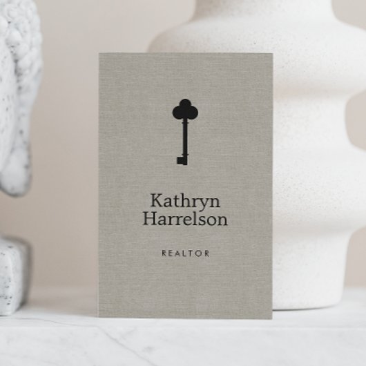 ヴィンテージ鍵実在不動産仲介業者インテリア設計者 名刺