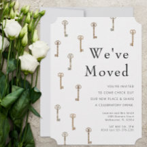 ヴィンテージ鍵新しいホーム発表と招待状