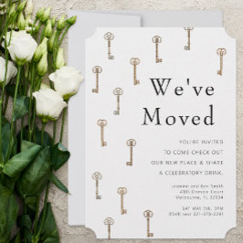 ヴィンテージ鍵新しいホーム発表と招待状 招待状