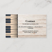 ヴィンテージ鍵盤ピアノ先生名刺 名刺 (裏面)