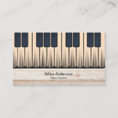ヴィンテージ鍵盤ピアノ先生名刺 名刺 (正面)