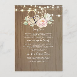 ヴィンテージ鍵結婚インフォメーションゲスト エンクロージャーカード