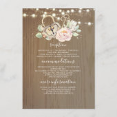 ヴィンテージ鍵結婚インフォメーションゲスト エンクロージャーカード (正面)