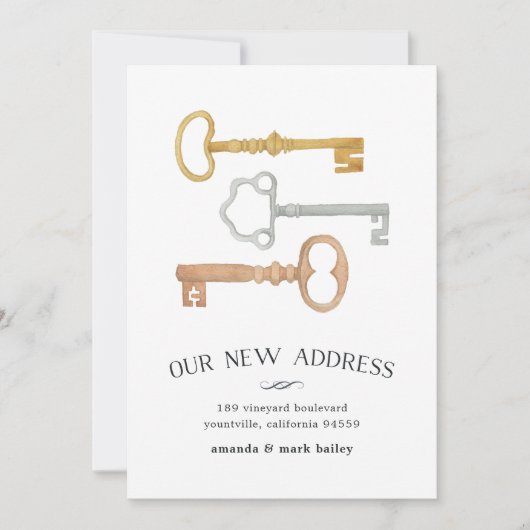 ヴィンテージ鍵 |お知らせ 案内状 (正面)