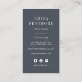 ヴィンテージ鍵 |インテリアデザイナ垂直 名刺 (裏面)