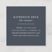 ヴィンテージ鍵 スクエア名刺 (裏面)