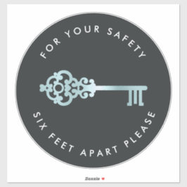 ヴィンテージ鍵 |ソーシャル配布用フロアマーカー シール