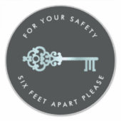 ヴィンテージ鍵 |ソーシャル配布用フロアマーカー シール (正面)