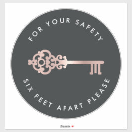ヴィンテージ鍵 |ソーシャル配布用フロアマーカー シール