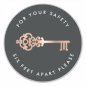 ヴィンテージ鍵 |ソーシャル配布用フロアマーカー シール (正面)
