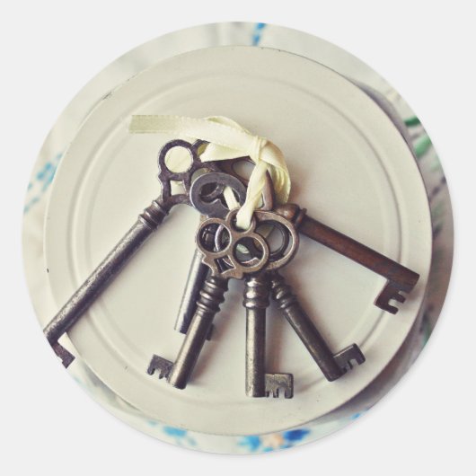 ヴィンテージ鍵 ラウンドシール (正面)
