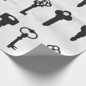 ヴィンテージ鍵 ラッピングペーパー (角)