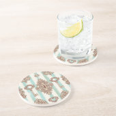 ヴィンテージ鍵、ロック：フリーハンドパターン。 コースター (側面)