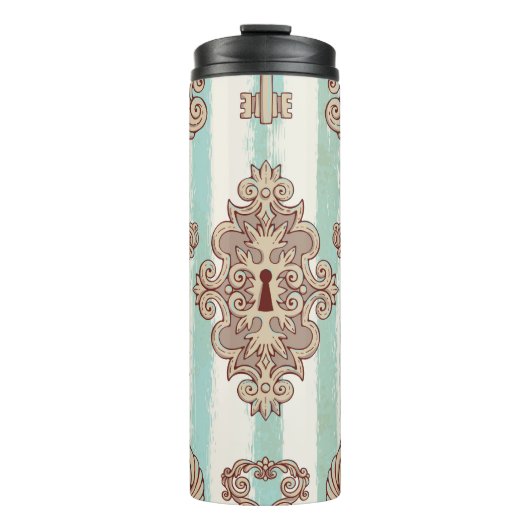 ヴィンテージ鍵、ロック:フリーハンドパターン。 タンブラー (正面)